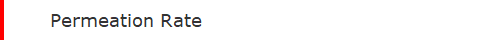 Permeation Rate